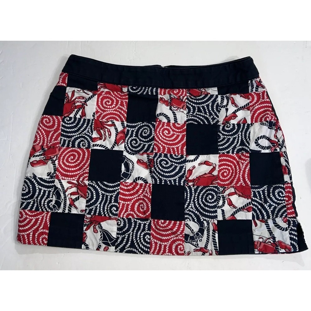 Vineyard Vines Womens Skort Maryland Crabs Lobster Nautical Patchwork Skirt 6